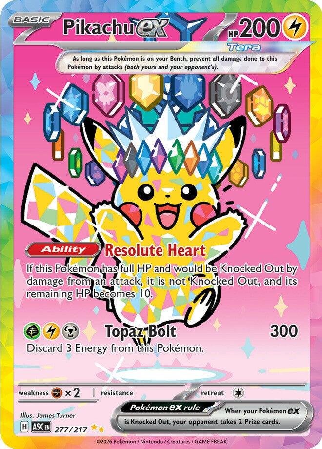 Pikachu EX 277/217 Secret Illustration Rare #277 - Pokémon TCG Ascended Heroes