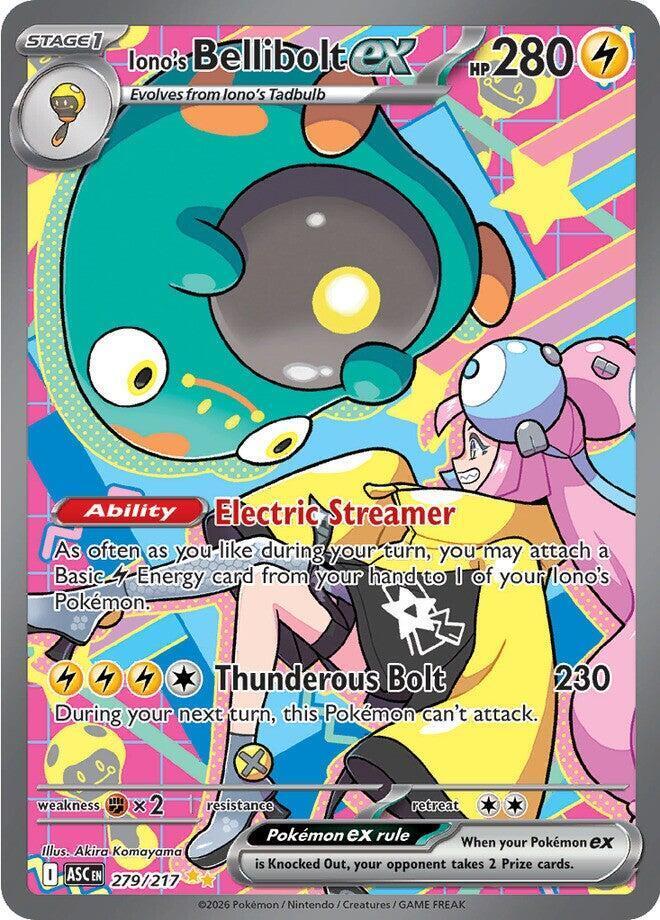 Iono’s Bellibolt ex 279/217 SIR Ascended Heroes Pokémon TCG