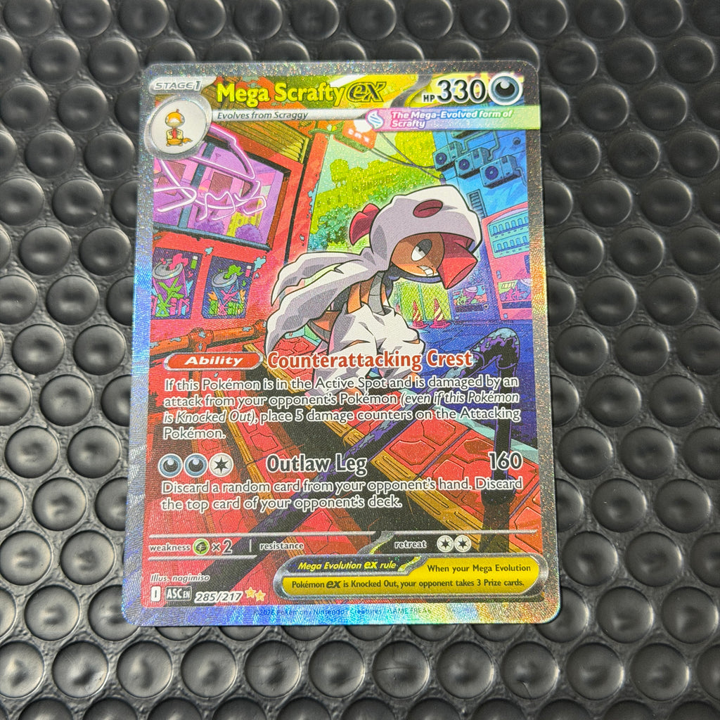 Mega Scrafty ex 285/217 Special Illustration Rare ME: Ascended Heroes Holo NM