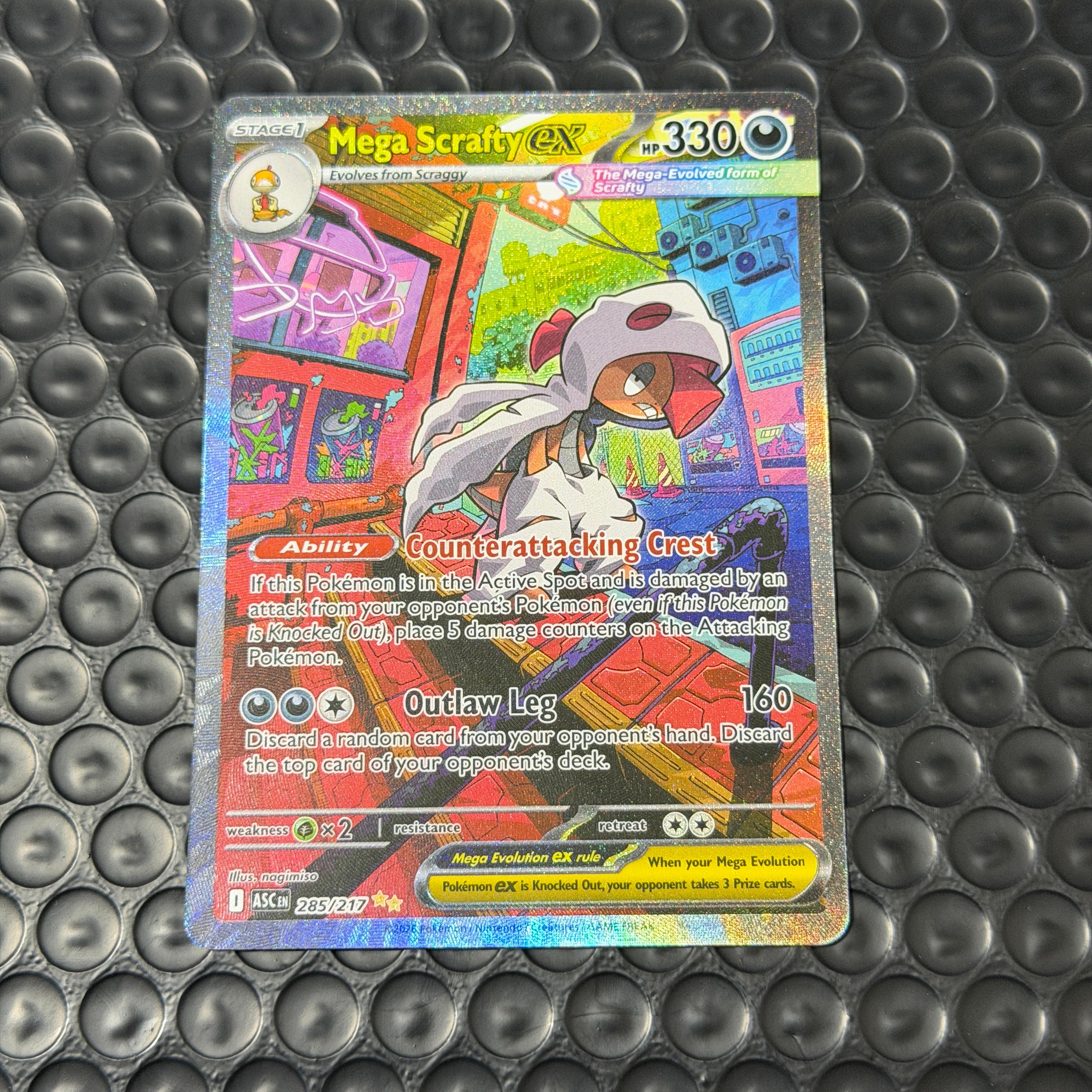 Mega Scrafty ex 285/217 Special Illustration Rare ME: Ascended Heroes Holo NM