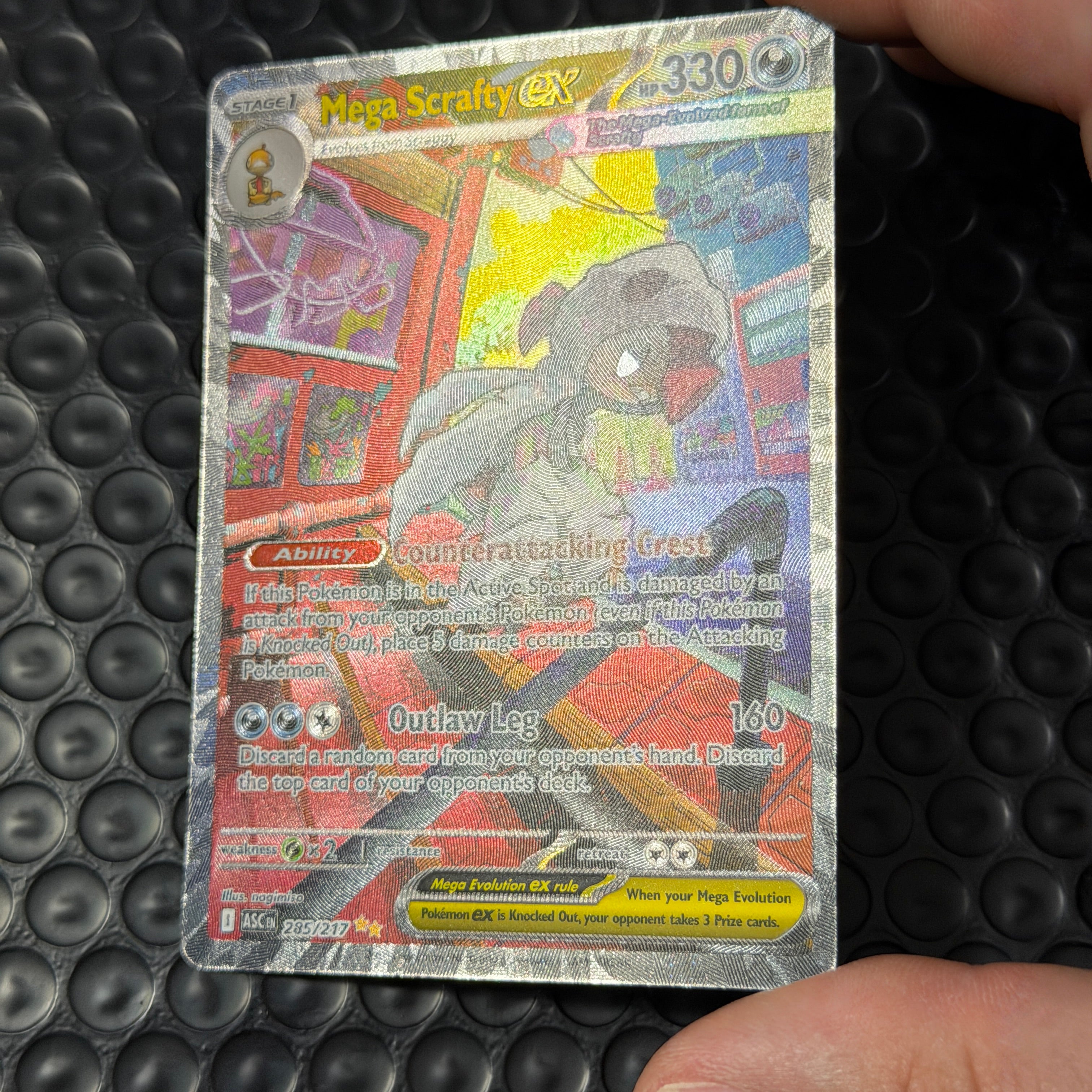 Mega Scrafty ex 285/217 Special Illustration Rare ME: Ascended Heroes Holo NM