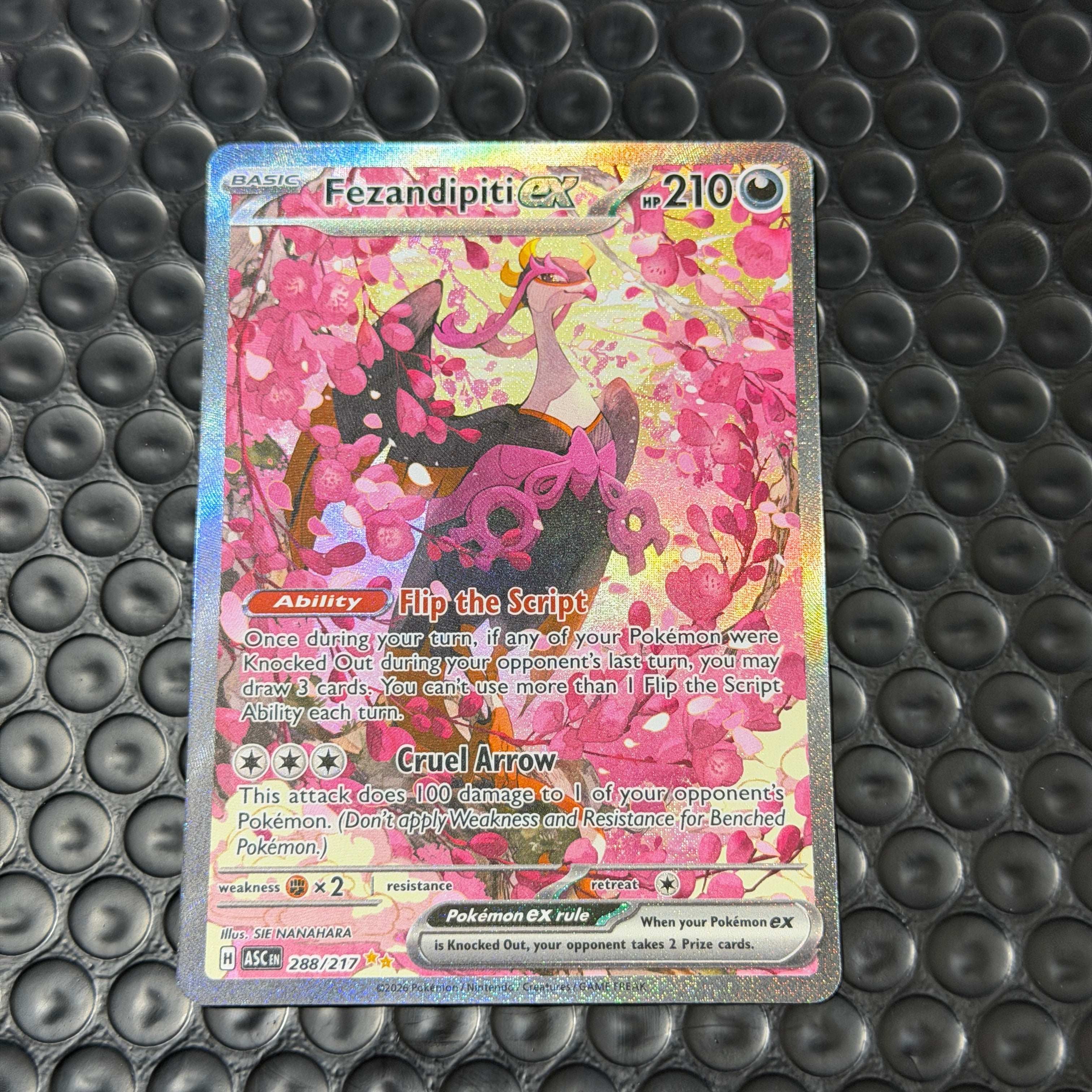 Pokemon TCG Fezandipiti EX 288/217 Special Illustration Rare Holo ASC EN