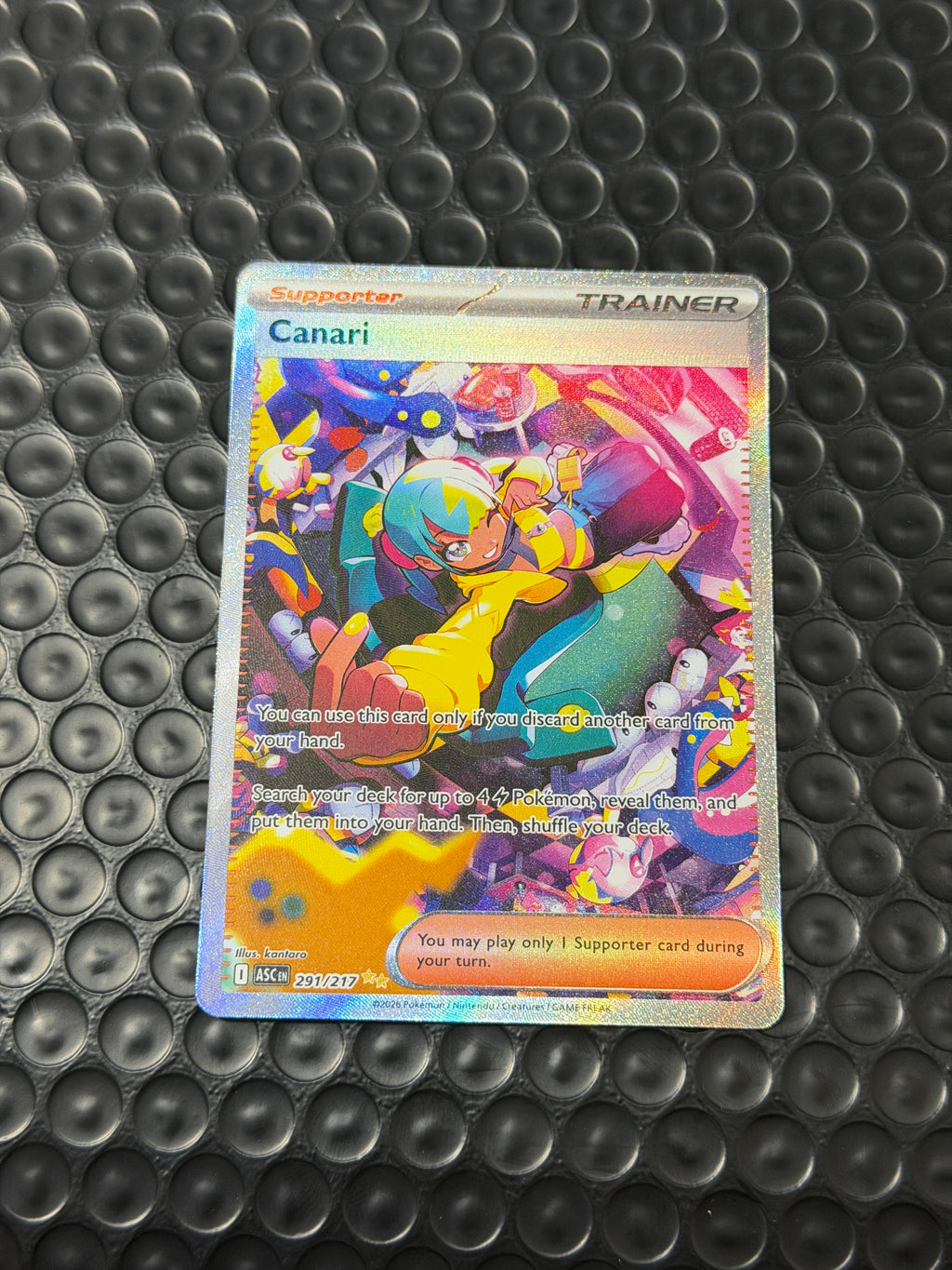 Pokemon TCG Canari Full Art Holo Trainer-Supporter ASC EN 291/217