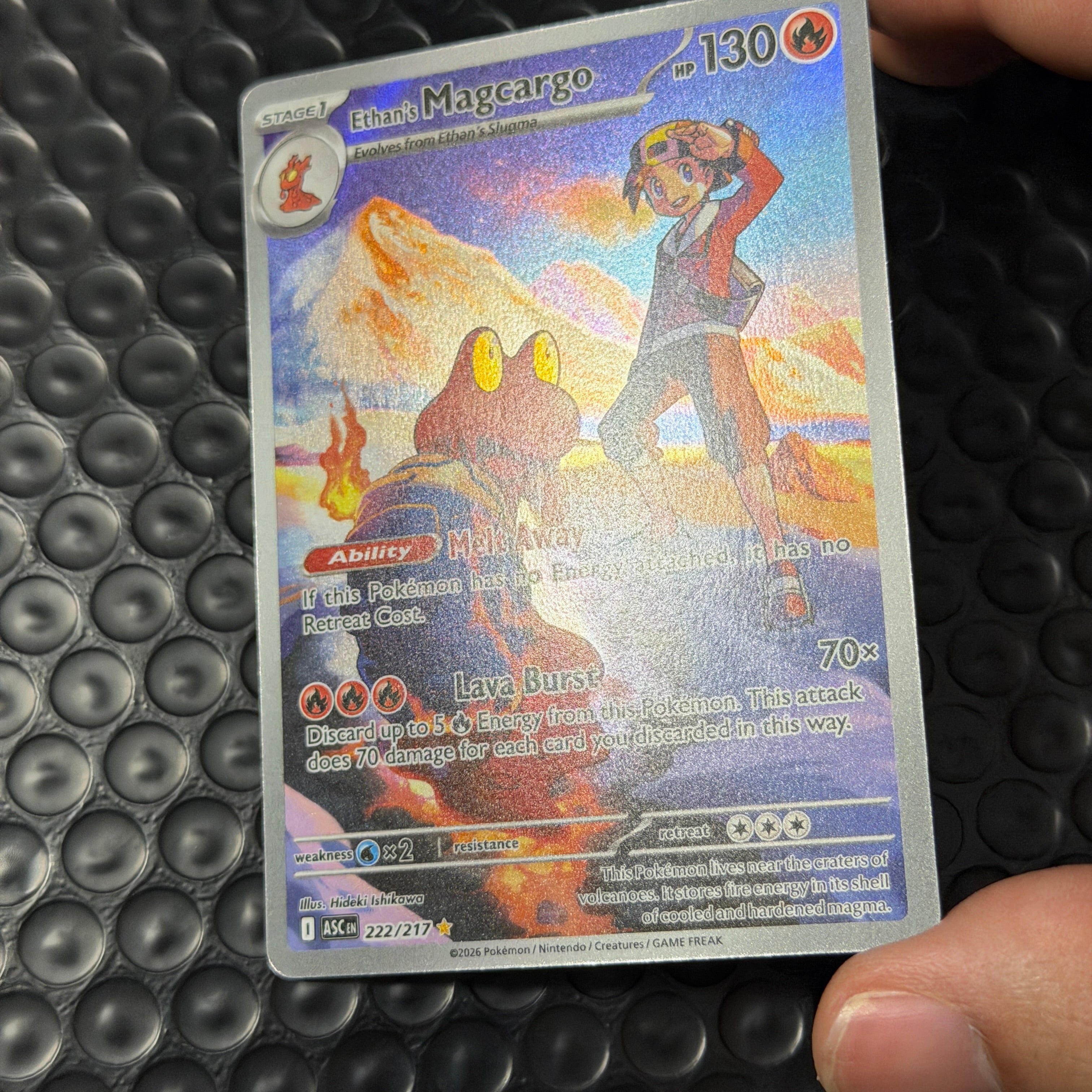 Pokemon TCG Ethan's Magcargo 222/217 ASC EN 2026 Full Art Holo ASCENDED HEROES