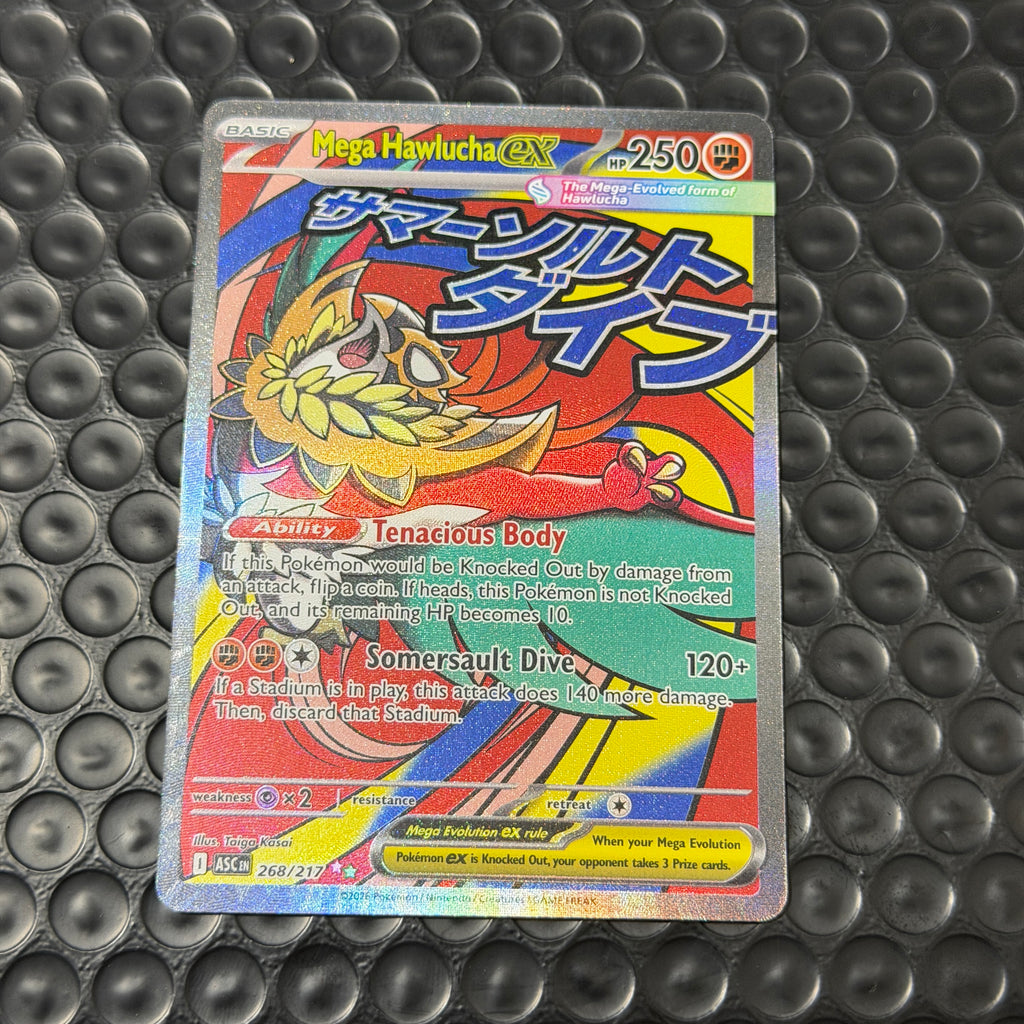 Pokémon Mega Hawlucha EX Full Art Holo ASC EN 268/217 Mega Evolution Rare