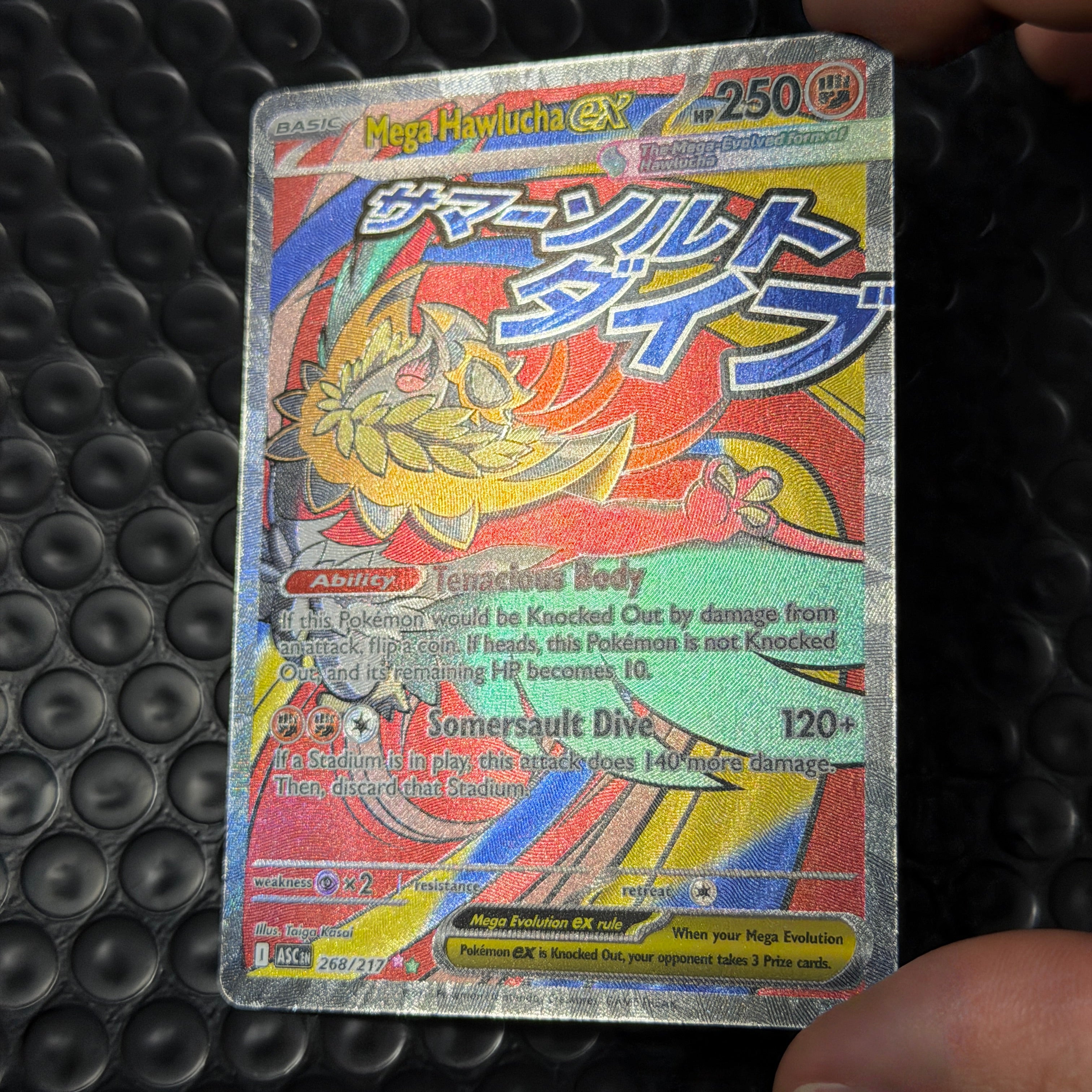 Pokémon Mega Hawlucha EX Full Art Holo ASC EN 268/217 Mega Evolution Rare