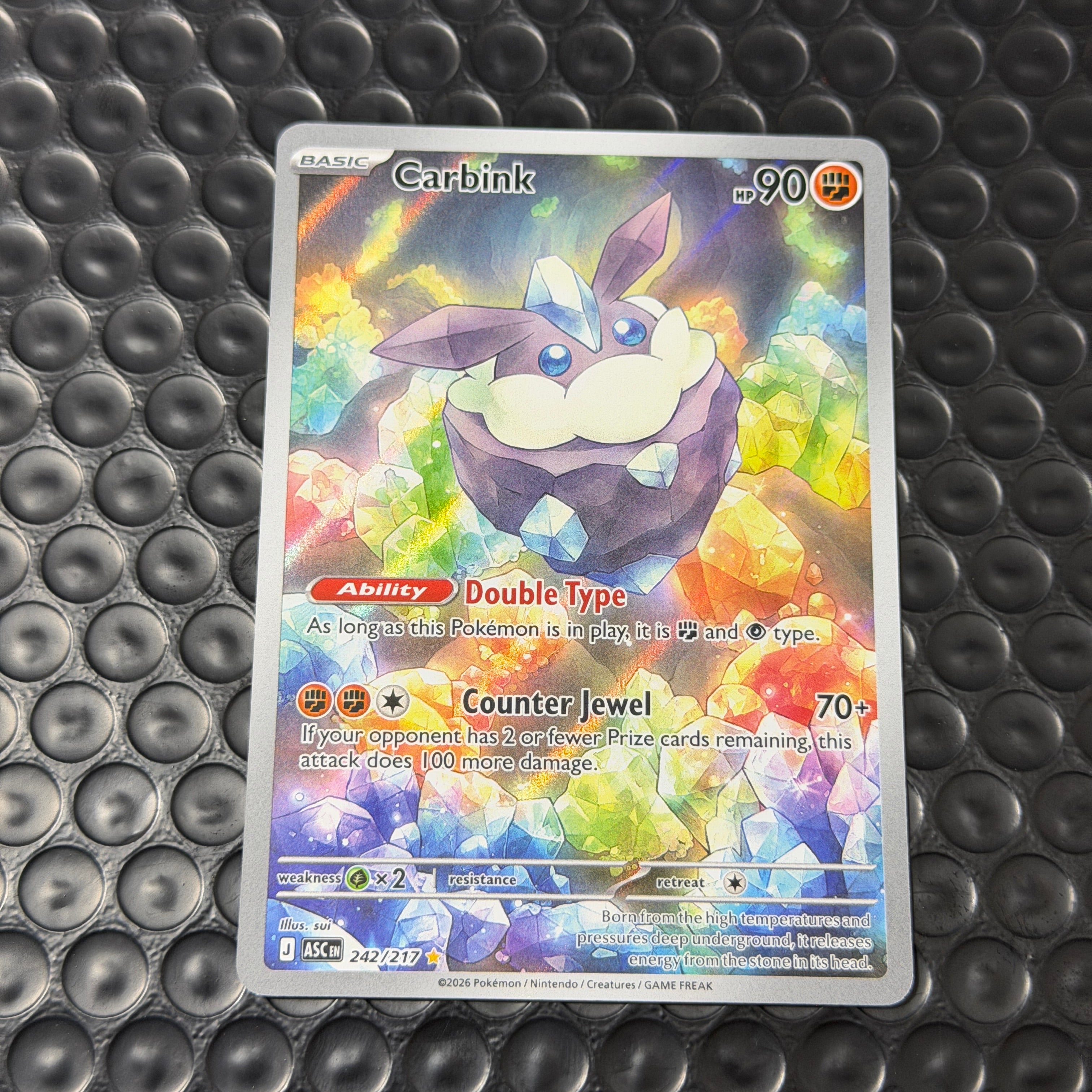 Pokemon Carbink 242/217 EN ASC HERO 2026 - Illustration Rare Holo