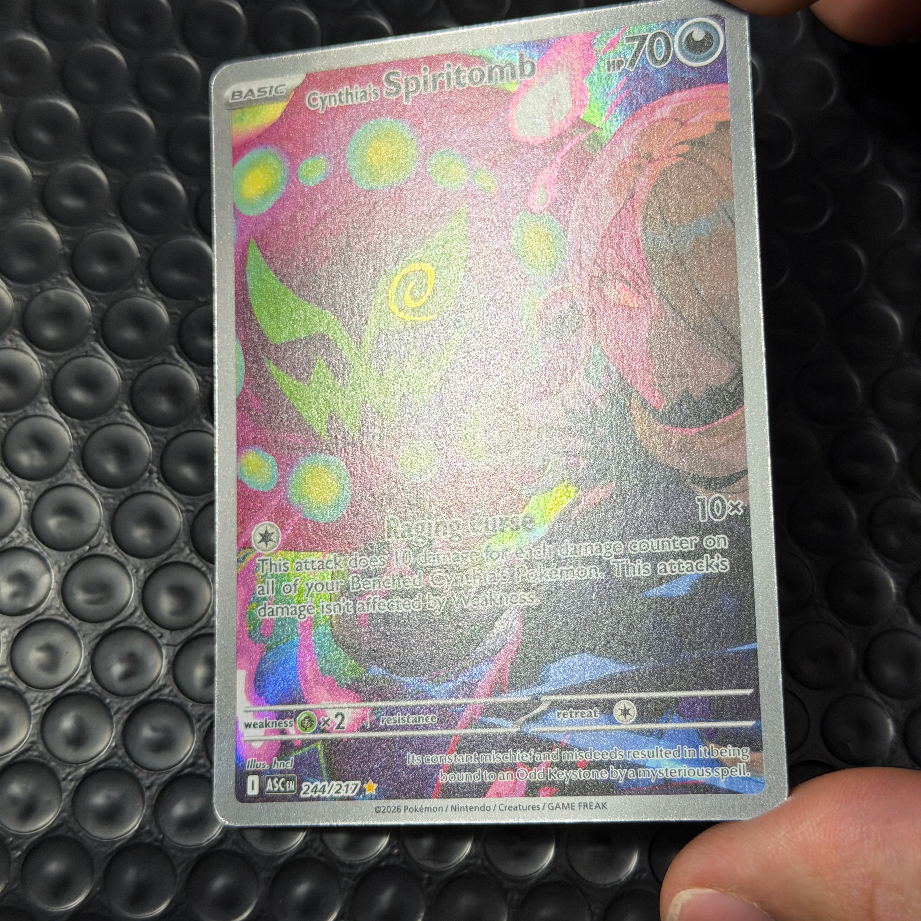 Pokemon TCG Cynthia's Spiritomb 244/217 ASC EN Rare Full Art Basic Spirit Card