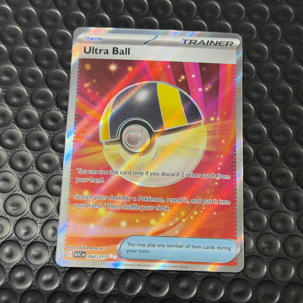 Pokemon TCG Ultra Ball Ultra Rare Full Art Holo ASC EN 264/217 Trainer Item