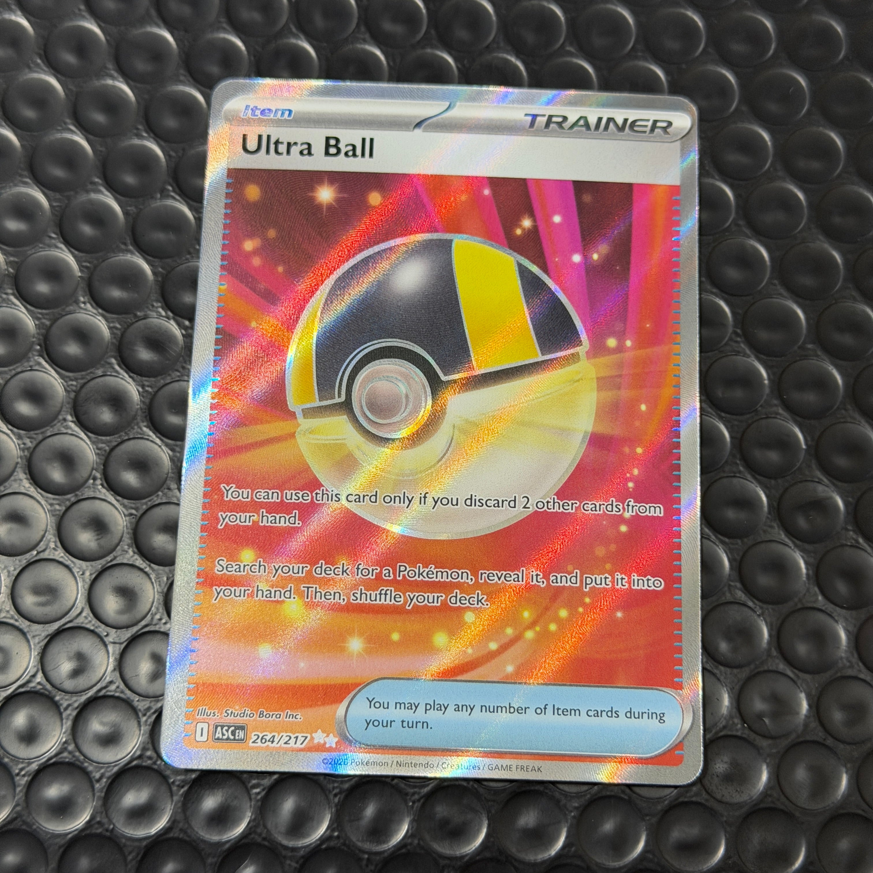 Pokemon TCG Ultra Ball Ultra Rare Full Art Holo ASC EN 264/217 Trainer Item