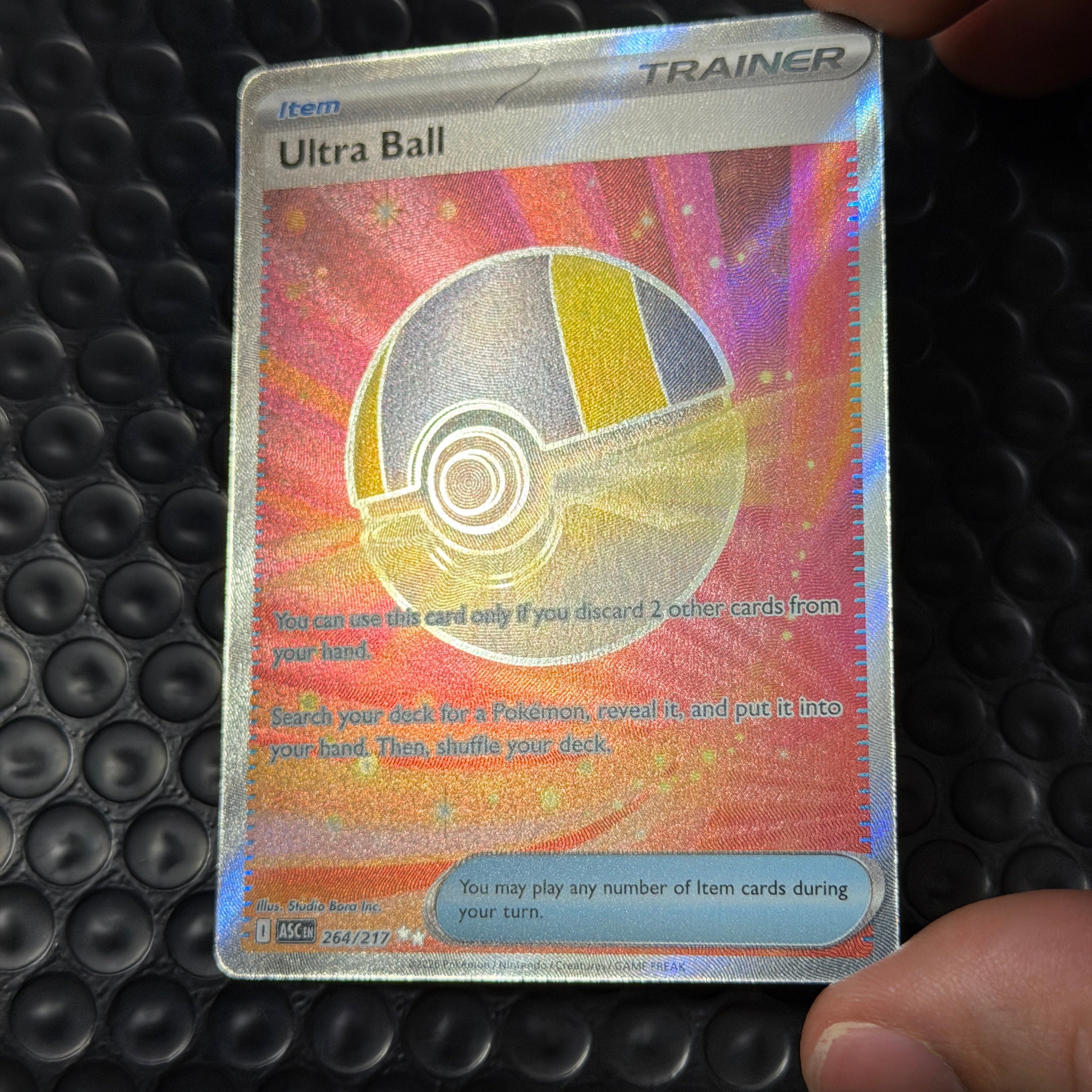 Pokemon TCG Ultra Ball Ultra Rare Full Art Holo ASC EN 264/217 Trainer Item