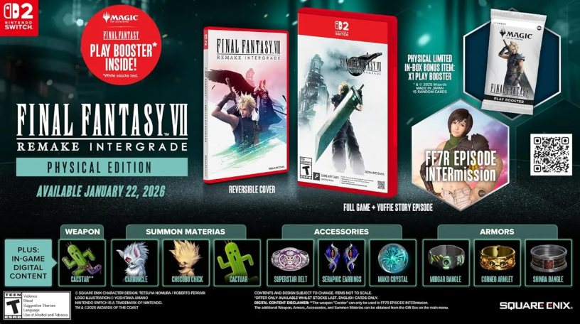 FINAL FANTASY VII REMAKE INTERGRADE - Nintendo Switch 2 (Booster pack edition)